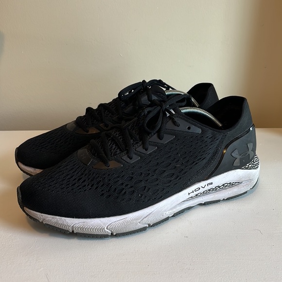 Under Armour Men's HOVR Sonic 3 Black White Running Shoes Size 12 - Picture 4 of 11
